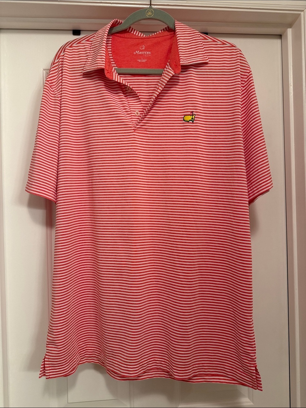 Masters Tech Men’s Polo Striped Golf The Masters